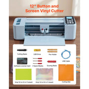 Load image into Gallery viewer, Amocart Vinyl Cutting Machine 12in 5000+ Built-in Resources Compatible w/ Mac Windows Android and iOS for Creating Crafts Cards