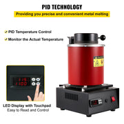 Load image into Gallery viewer, SucceBuy 1350W Gold Melting Furnace with 1 kg and 3 kg Ceramic Crucible Ingot Die for Processing of Gold Silver Aluminum Copper - AMOCART