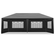 Load image into Gallery viewer, 10x20ft Black Pop Up Canopy Tent, 6 Removable Sidewalls with 2 Doors 4 Windows, PE Fabric Heavy Duty Outdoor Gazebo with Powder-Coated Steel Frame for Party Wedding Event