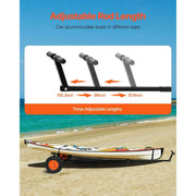 Bild in Galerie-Viewer laden, Amocart 420lbs Boat Trailer Dolly Carbon Steel Kayak Mover with 15.7in Pneumatic Tires & Bracket for Moving Fishing Motorboat