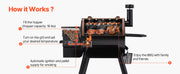 Charger l'image dans la visionneuse de galerie, WiFi App-Controlled Pellet Grill, Amocart BBQ Smoker with LCD Controller for Camping
