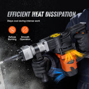 Load image into Gallery viewer, SucceBuy 1400W Demolition Jack Hammer Electric Jackhammer Heavy Duty 2900 BPM Concrete Breaker 2pcs Chisels Bits Chipping