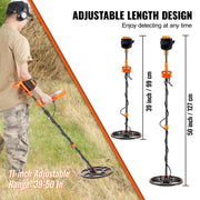 Load image into Gallery viewer, SucceBuy Professional Rechargeable Metal Detector 12" IP68 Waterproof Coil 39-50 in Adjustable + LCD 7Modes for Treasure Hunting