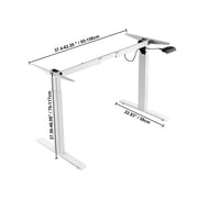 Charger l'image dans la visionneuse de galerie, SucceBuy Standing Desk Frame Electric Stand Up Computer Desk Legs Ergonomic DIY Workstation Base for Home Office Black white