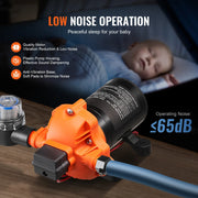 Load image into Gallery viewer, SucceBuy 12V Diaphragm Pump 1.8/3/3.5/5 GPM 3/4/5-Chamber 40-100 PSI Adjustable 1/2'' MNPT Port for RV Yacht Food Truck Camper
