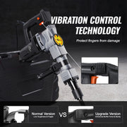Bild in Galerie-Viewer laden, SucceBuy Electric Heavy Demolition Jack Hammer 1400W 2pcs Chisels Bits Chipping with Case 2900 BPM Concrete Breaker Gloves Black