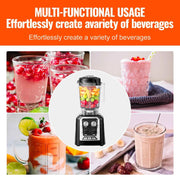 Bild in Galerie-Viewer laden, SucceBuy 2L Smoothie Blender Professional Countertop Fruit Food Processor Mixer Maker with Stainless Steel for Home Kitchen Bar