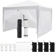 Load image into Gallery viewer, 10*10FT Heavy Duty Pop Up Canopy Tent with Sidewalls Easy Up Commercial Outdoor Wedding Party Tent for Parties All Season Waterproof Gazebo with Storage Bagx