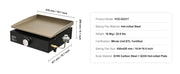 Load image into Gallery viewer, Amocart 18/24inch Propane Gas Tabletop Griddle with Hot-rolled Plate Carbon Steel Portable Table Top Griddle Grill for Camping