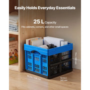 Bild in Galerie-Viewer laden, SucceBuy 25L 3PCS Plastic Stackable Storage Bins Collapsible Folding Storage Containers Space-Saving Baskets for Home Organizing