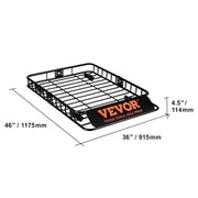 Load image into Gallery viewer, SucceBuy Roof Rack Cargo Basket 46"x36"x4.5" / 51"x36"x5" Rooftop Cargo Carrier Heavy-Duty 200LBS Capacity for SUV Truck Vehicle