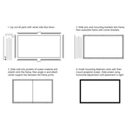 Bild in Galerie-Viewer laden, SucceBuy Projector Screen 92 100 110 120 130 135 155in Aluminum Fixed Frame 16:9 4K HD Home Cinema Theater WallMountable Display