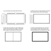 Bild in Galerie-Viewer laden, Amocart Projector Screen 92 100 110 120 130 135 155in Aluminum Fixed Frame 16:9 4K HD Home Cinema Theater WallMountable Display