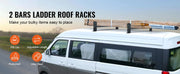 Load image into Gallery viewer, Amocart Van Roof Ladder Rack 2/3 Bars Alloy Steel Roof Racks 500/750 LBS Capacity Rain-Gutter Roof Rack Van Ladder Rack for Van