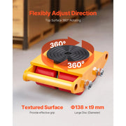 Load image into Gallery viewer, SucceBuy 4pcs 6T Machinery Skate Dolly with 360° Rotation Cap PU Directional Roller Machine Mover for Industrial Equipment - AMOCART
