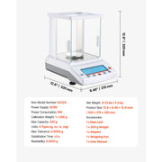 Load image into Gallery viewer, SucceBuy Analytical Balance High Precision Electronic Digital Analytical Balance with Glass Draft Shield for Laboratory Jewelry - AMOCART