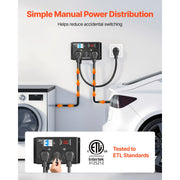Load image into Gallery viewer, Amocart Manual EV Charging Switch for Dryer & EV 24A Max 240V with Circuit Breaker Real-Time Display Hand-Operated Selector ETL