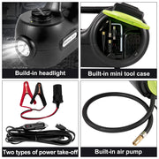 Load image into Gallery viewer, SucceBuy 5T 12V Electric Car Jack Kit + Impact Wrench LED Light Portable Hydraulic Jack 13.5-36 CM Tire Lifting Car Repair Tool