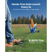 Load image into Gallery viewer, SucceBuy Clay Target Thrower Max 50/75-80 Clays 55 Yards Automatic on Wheels with Adjustable Foot Pedal Pull Handle for Shooting