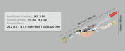 Charger l'image dans la visionneuse de galerie, Treuil à câble SucceBuy 3/4 T Capacité de traction de 750 kg avec câble de 30 m de diamètre 1,5 cm, tireur à levier robuste avec 2 crochets