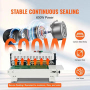 Load image into Gallery viewer, SucceBuy Horizontal Bag Band Sealing Machine Continuous Band Sealer Machine Carbon Steel for 0.02-0.8 mm Plastic Bags Films