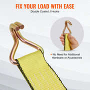 Load image into Gallery viewer, SucceBuy 4pcs 2/4/8M Ratchet Strap Tie Down Cargo Belt with Metal Buckle Tensioner Strong Lashing for Luggage Car Motorcycle - AMOCART
