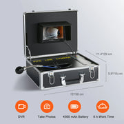 Charger l'image dans la visionneuse de galerie, Amocart Sewer 7" Screen Pipeline Inspection w/DVR Function Waterproof w/12 Adjustle LEDs and 16GB SDCard