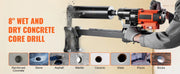 Load image into Gallery viewer, SucceBuy 3200W 750RPM Wet/Dry Diamond Core Drill Machine Concrete Drill Rig Stand Industrial Wet Electric Core Drilling Machine