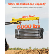 Load image into Gallery viewer, SucceBuy 6000lbs Adjustable Forklift Jib Boom Crane Manual Telescoping Boom Extends Up to 56.1 in Mobile Crane for Warehouse - AMOCART