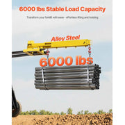 Load image into Gallery viewer, SucceBuy 6000lbs Adjustable Forklift Jib Boom Crane Manual Telescoping Boom Extends Up to 56.1 in Mobile Crane for Warehouse