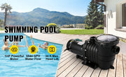 Bild in Galerie-Viewer laden, Amocart Swimming Pool Pump 110V/220V 5544GPH Powerful Self-priming for In/Above Ground Pool Water Circulation Strainer Basket