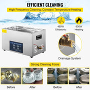 Load image into Gallery viewer, 【Premium】Amocart 22L Ultrasonic Cleaner 28/40khz Dual Frequency Ultrasonic Cleaner 304 Stainless Steel w/ Heater Timer for Jewe