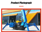 Charger l'image dans la visionneuse de galerie, Grue araignée sur chenilles télescopique personnalisée avec radiocommande hydraulique, avec fléchette à longue portée