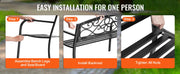 Charger l'image dans la visionneuse de galerie, SucceBuy Outdoor Wooden Metal Garden for Outdoors 480 lbs Load Capacity Bench Outdoor Garden Park