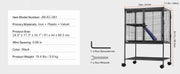 Charger l'image dans la visionneuse de galerie, SucceBuy 64.6" Rolling Metal Ferret Cage Large 4-Tier Critter Nation Cage Small Animal Cage for Rats Hamster Guinea Chinchilla