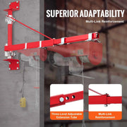 Load image into Gallery viewer, SucceBuy Electric Hoist Support Arm Swing Holder with Pole Steel Hoist Frame 180° Scaffold Winch Lifting Arm for Workshop Garage
