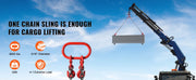 Charger l'image dans la visionneuse de galerie, Amocart 3T Chain Sling 6ft 8mm/10mm Heavy Duty Lifting Chains with 2 Leg Grab Hooks G80 for Engine Manual Hoist Lifting Tool