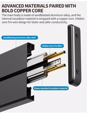 Bild in Galerie-Viewer laden, Wall power rail socket, kitchen aluminum expansion socket 40cm 50cm, built-in socket on countertop