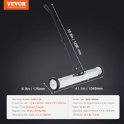 Load image into Gallery viewer, SucceBuy Rolling Magnetic Sweeper with Wheels Push-Type Magnetic Pick Up Sweeper Large Magnet Pickup Lawn Telescoping Sweeper