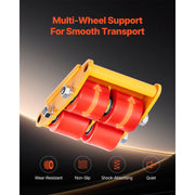 Load image into Gallery viewer, SucceBuy 4pcs 6T Machinery Skate Dolly with 360° Rotation Cap PU Directional Roller Machine Mover for Industrial Equipment - AMOCART
