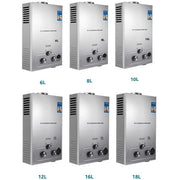 Load image into Gallery viewer, Liquefied Petroleum Gas Water Heater, LPG Instant Heating Type, (6L-18L) with Digital Display, Shower Kit – Home Appliance for Hot Water
