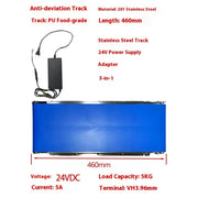 Load image into Gallery viewer, 460x200MM Stainless Steel Vending Machine Track Cargo Channel Automatic Conveyor Belt DC24V Load 3.5-5KG 35RPM Adjustable Speed