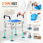 Load image into Gallery viewer, Amocart Shower Chair Adjustable Height Bench Bath Chair for Elderly Disabled Shower Chair for Inside Shower Bathtub 400/350lb