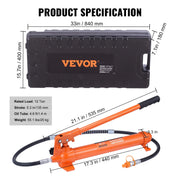 Load image into Gallery viewer, Amocart 4/10/12/20 Ton Power Hydraulic Cylinder Jack Autobody Frame Repair Tool Kit Automotive Truck Lifting Heavy Equipment