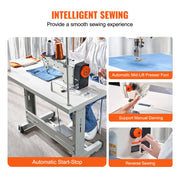 Load image into Gallery viewer, Amocart Industrial Sewing Machine Upgraded 550W Servo Motor with Table Stand 5000s.p.m Heavy Duty Lockstitch Sewing Machine