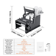 Load image into Gallery viewer, SucceBuy Manual Round Bottle Labeling Machine 15-20pcs/min Adjustable Labeler Bottles Diameter 0.78-4.72 in (with Pressing Bar) - AMOCART