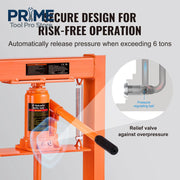 Load image into Gallery viewer, SucceBuy Hydraulic Shop Press 6T H-Frame Hydraulic Garage/Shop Floor Press Press with Plates for Garage - AMOCART