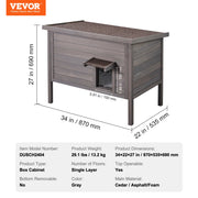 Load image into Gallery viewer, Amocart Outdoor Cat House Weatherproof Feral Cat Shelter for Cats Outdoor Wooden Cat Rabbit House with All-Round Foam Insulated