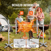 Load image into Gallery viewer, SucceBuy Electric BBQ Rotisserie Grill Kit Automatic 42W Motor Height Adjustable Universal Roaster Stand Spit Rod w/ Heat Shield