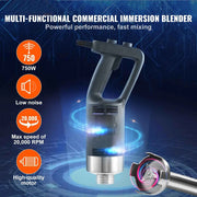 Load image into Gallery viewer, SucceBuy 16" Commercial Immersion Blender Heavy Duty Hand Mixer Multi-Purpose Portable Mixer for Soup Smoothie Puree Baby Food - AMOCART
